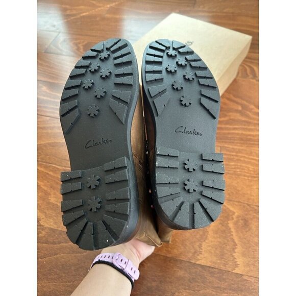 Clarks Orinoco 2 Lace Zip Leather Boots Womens Brown Snuff Leather NEW 6.5 W - Picture 7 of 8